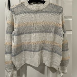 Lauren Conrad Women’s Sweater - color:white/silver - size:L - perfect condition